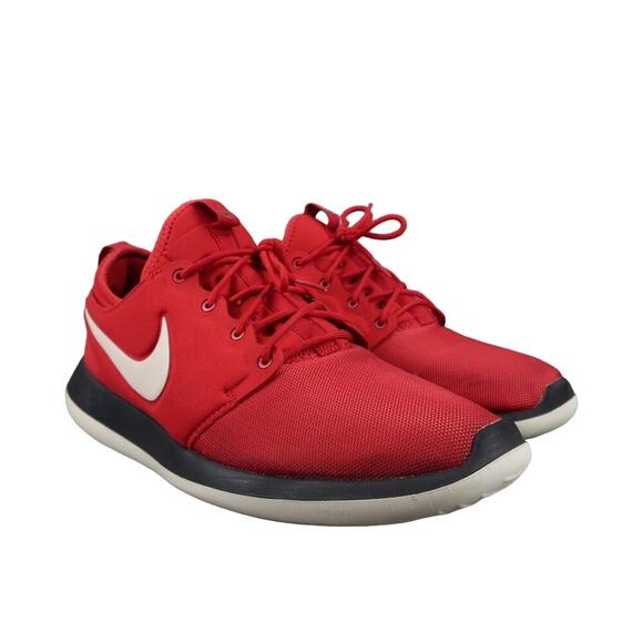 Nike Shoes Mens 14 Sneakers Athletic Roshe Two Trainers Sport Running Active Red - Picture 1 of 12